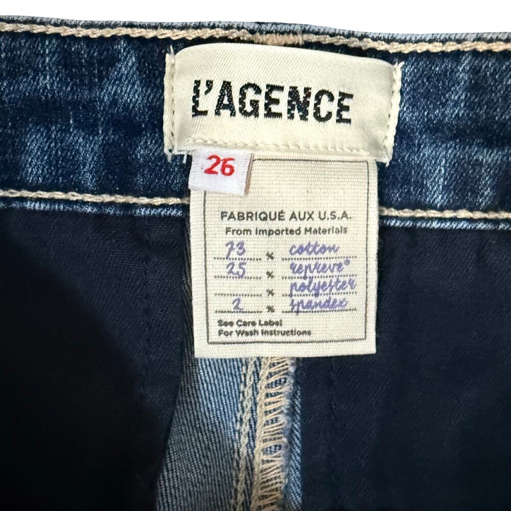 L'Agence Patton Medium Wash Mid Rise Skinny Cargo Denim Jeans size 26 Utility - Picture 3 of 13